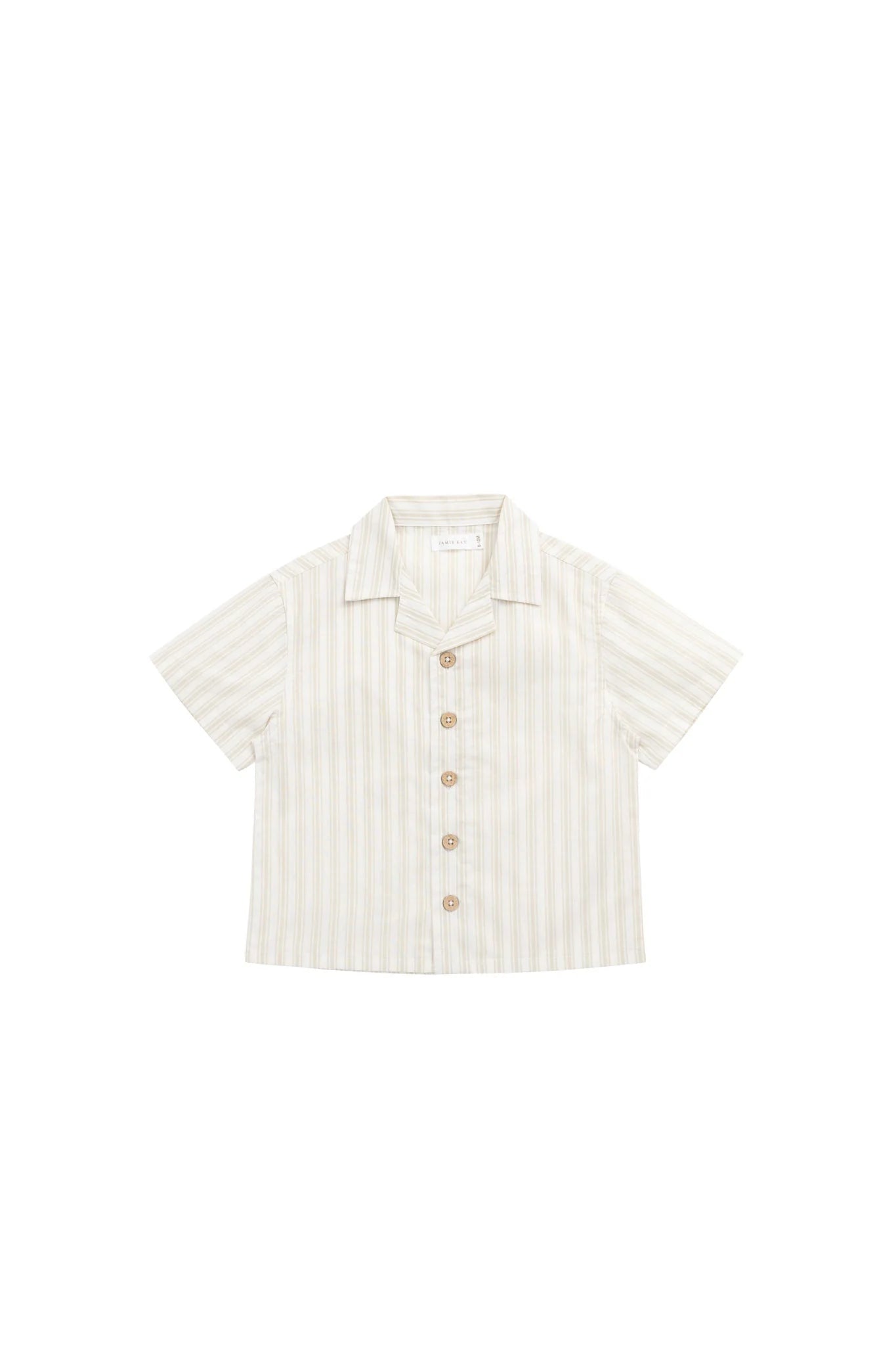 Jamie Kay Organic Cotton Silas Shirt - Variegated Stripe Foam