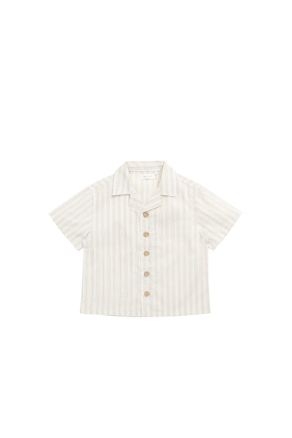 Jamie Kay Organic Cotton Silas Shirt - Variegated Stripe Foam