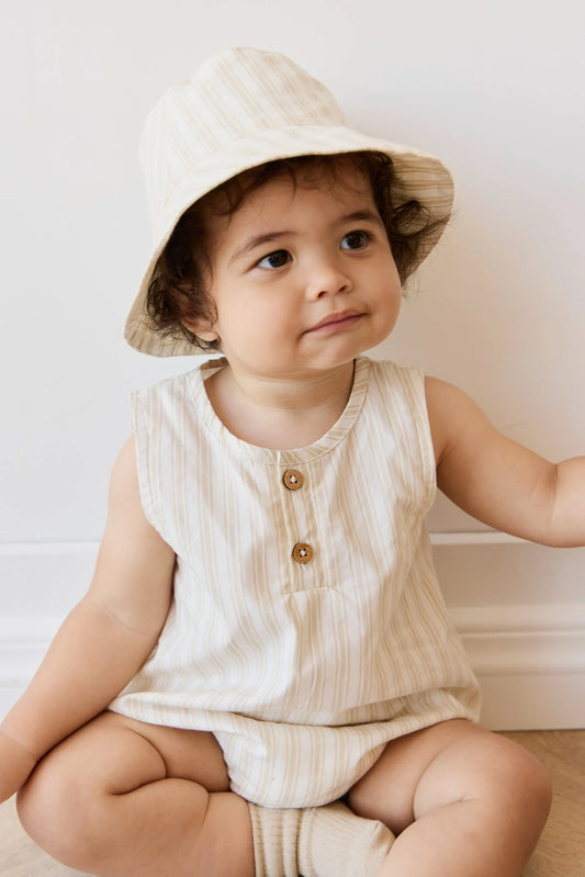 Jamie Kay Organic Cotton Bucket Hat - Variegated Stripe Foam