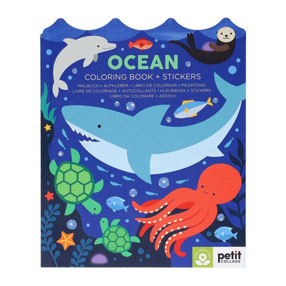 Colouring Book with Stickers - Ocean