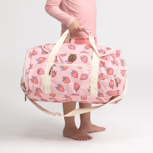 Packable Duffel Bag - Strawberry Splash
