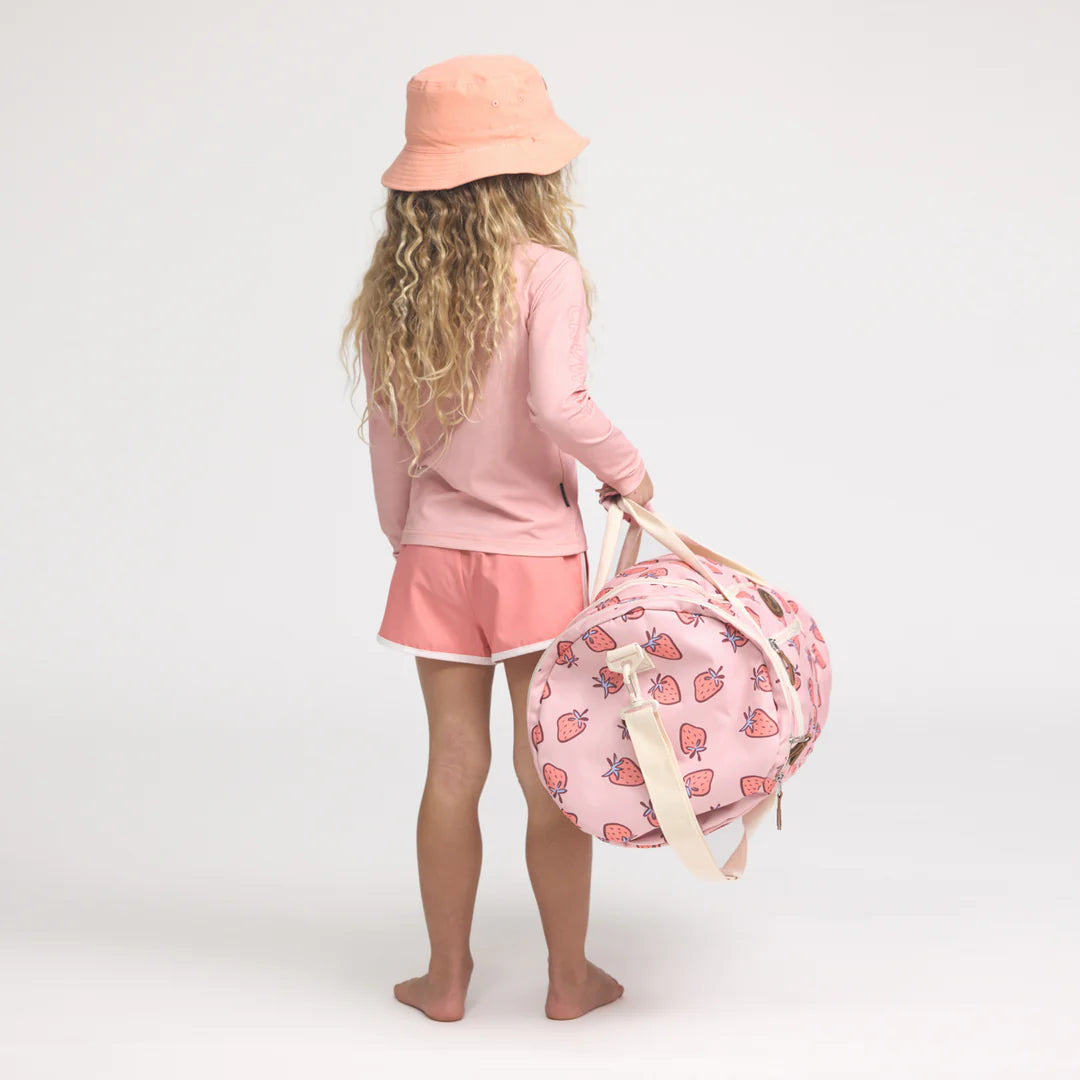 Packable Duffel Bag - Strawberry Splash