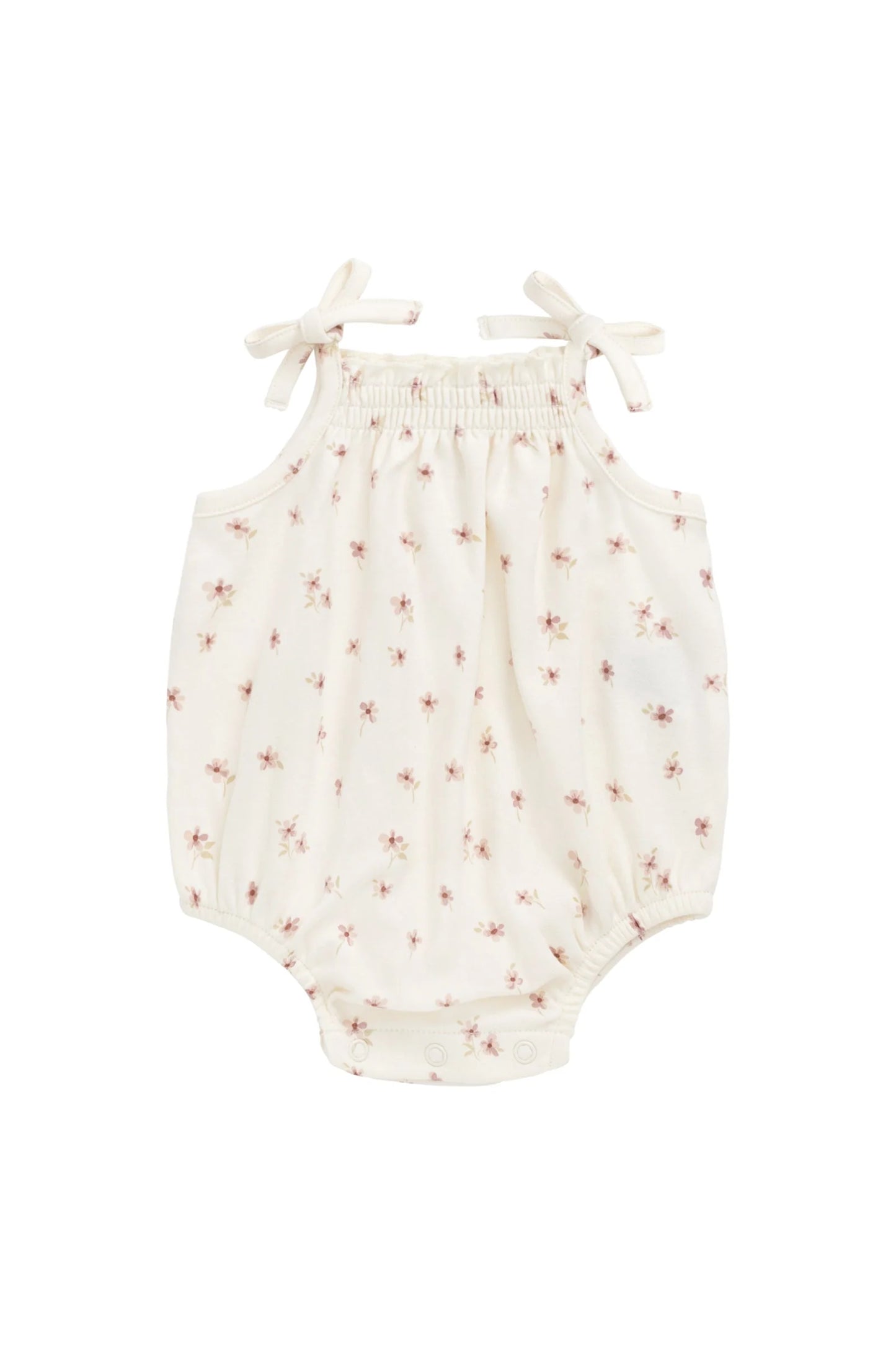 Organic Cotton Cassie Playsuit - Simple Flower Egret