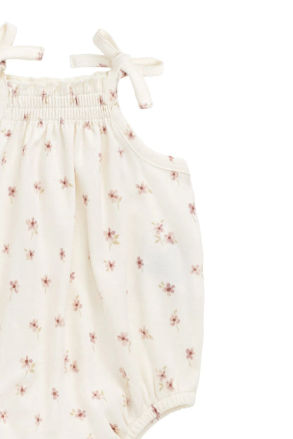 Organic Cotton Cassie Playsuit - Simple Flower Egret