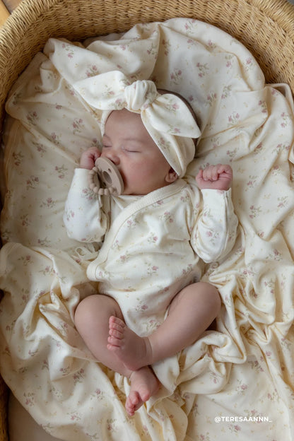 Organic Cotton Marina Bodysuit - Thelma Parchment