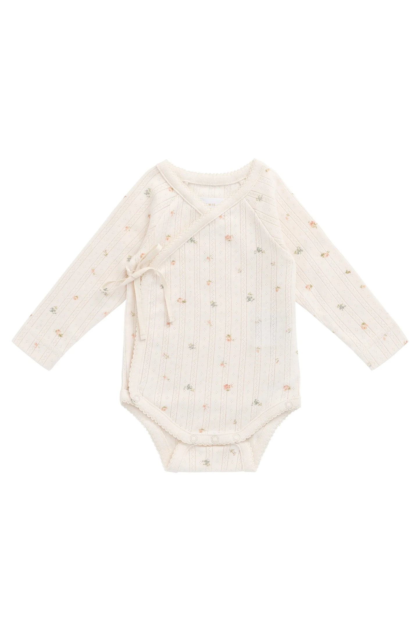 Organic Cotton Pointelle Marina Bodysuit - Sweet Magnolia