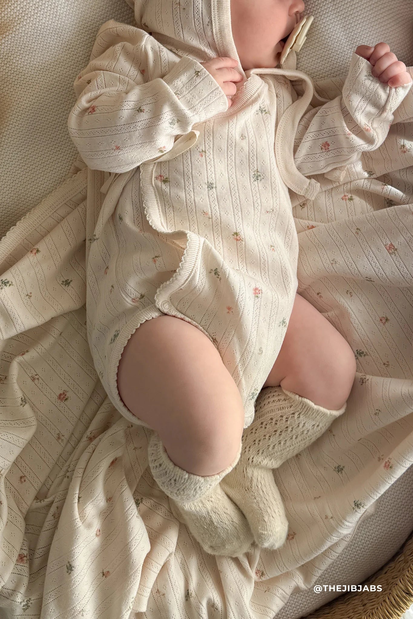 Organic Cotton Pointelle Marina Bodysuit - Sweet Magnolia