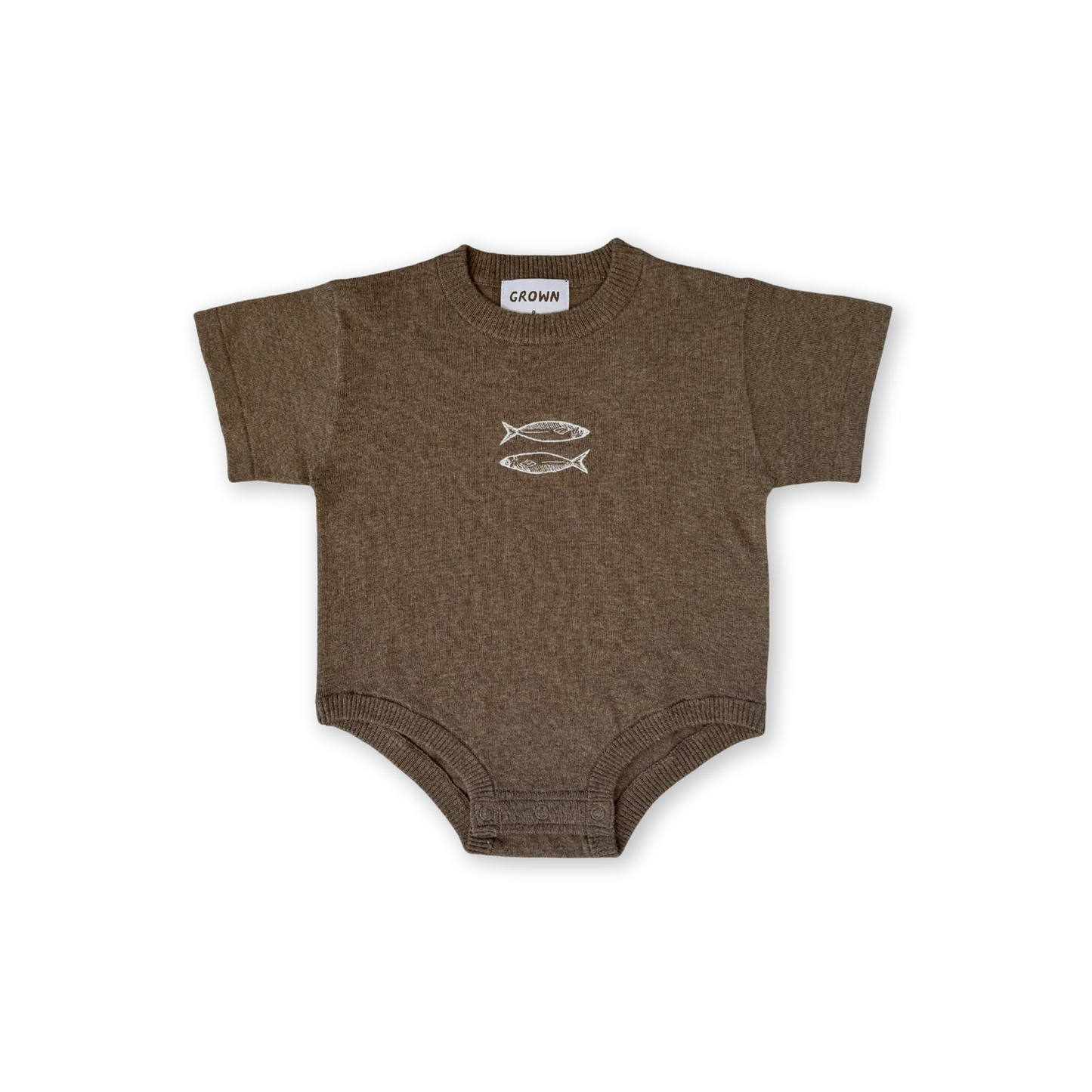 Organic Sardine Oversized Romper - Mud