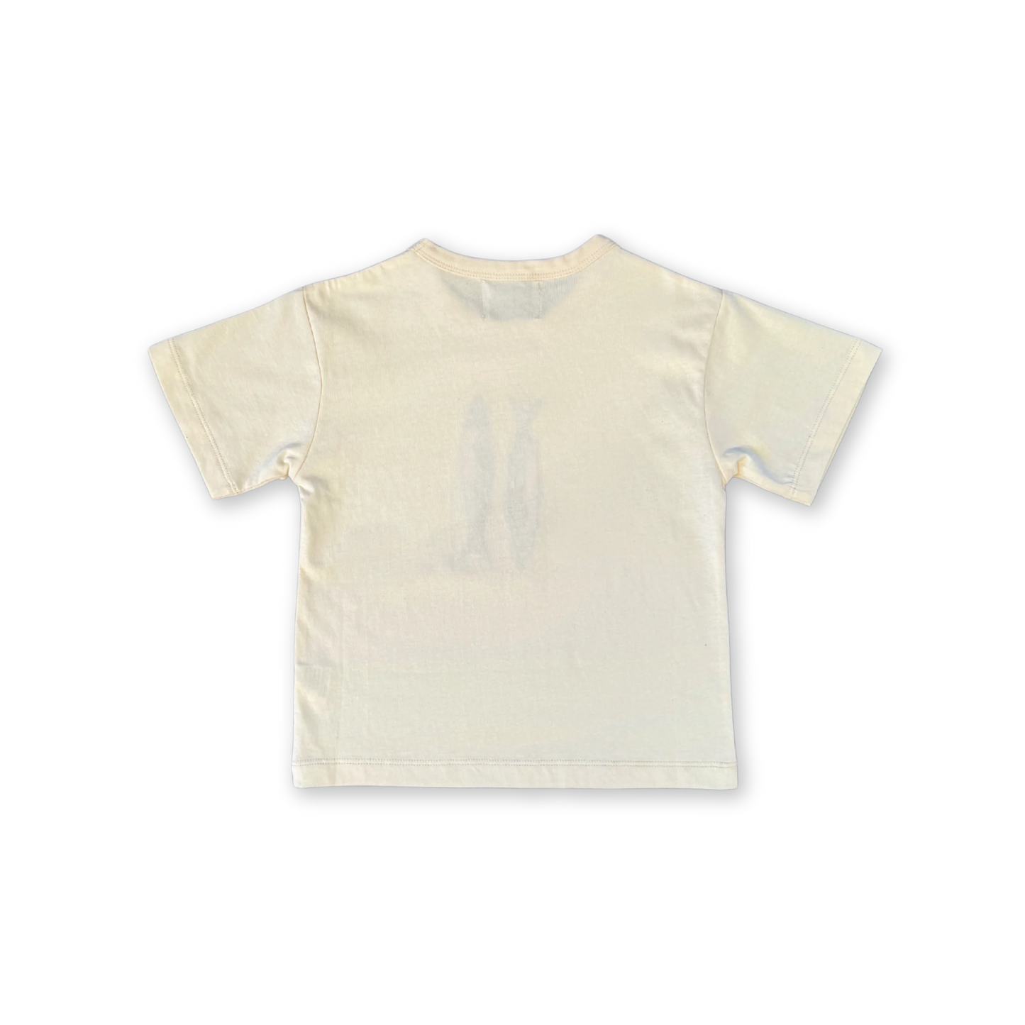 Organic Sardine Embroidered Tee - Milk