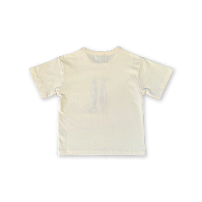 Organic Sardine Embroidered Tee - Milk