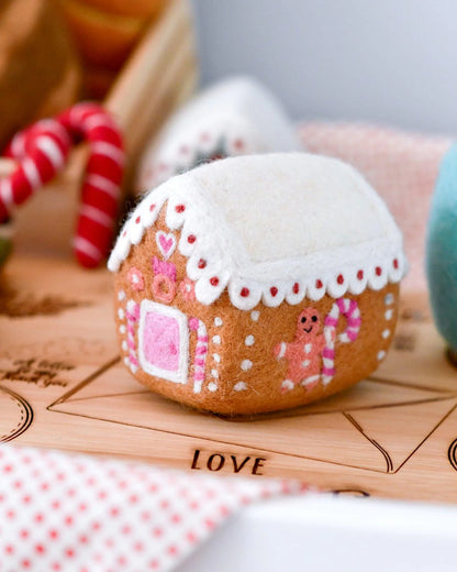 Felt Pink Gingerbread House