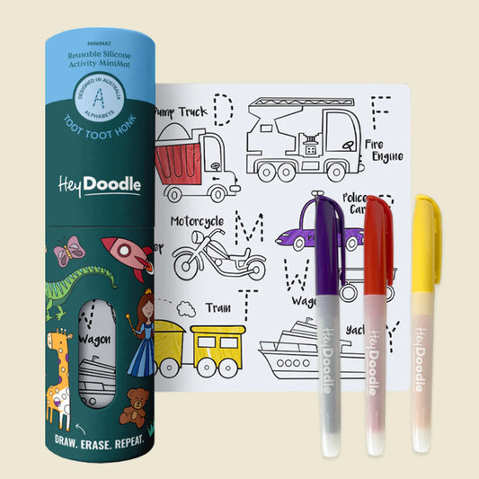 Mini Colouring & Doodle Mat - Toot Toot Honk