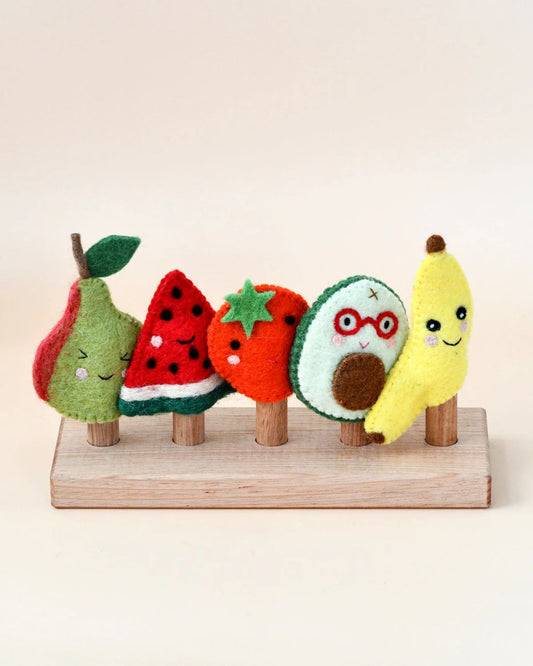 Felt Fruits Finger Puppet Set