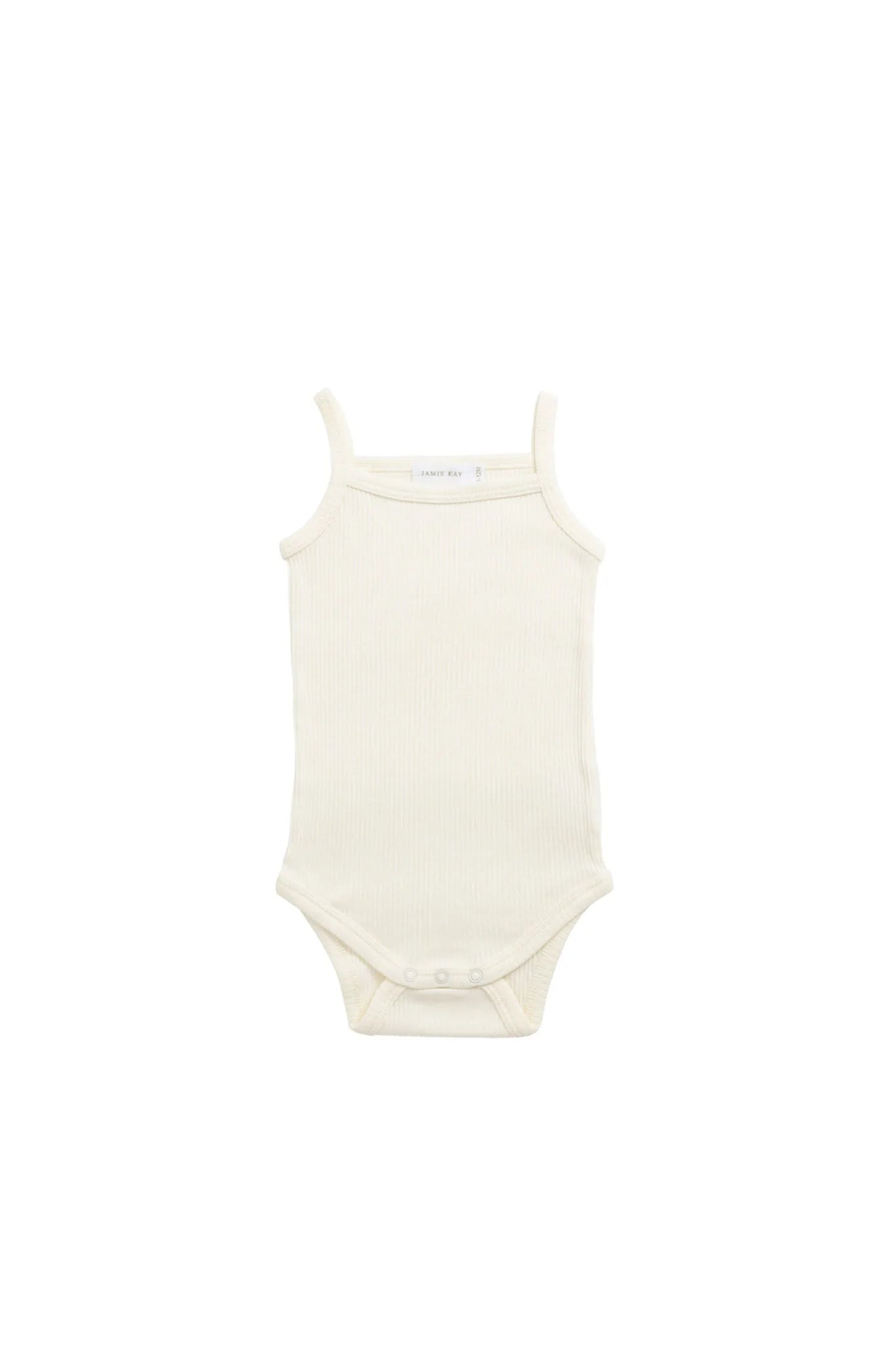 Organic Cotton Modal Singlet Bodysuit - Parchment