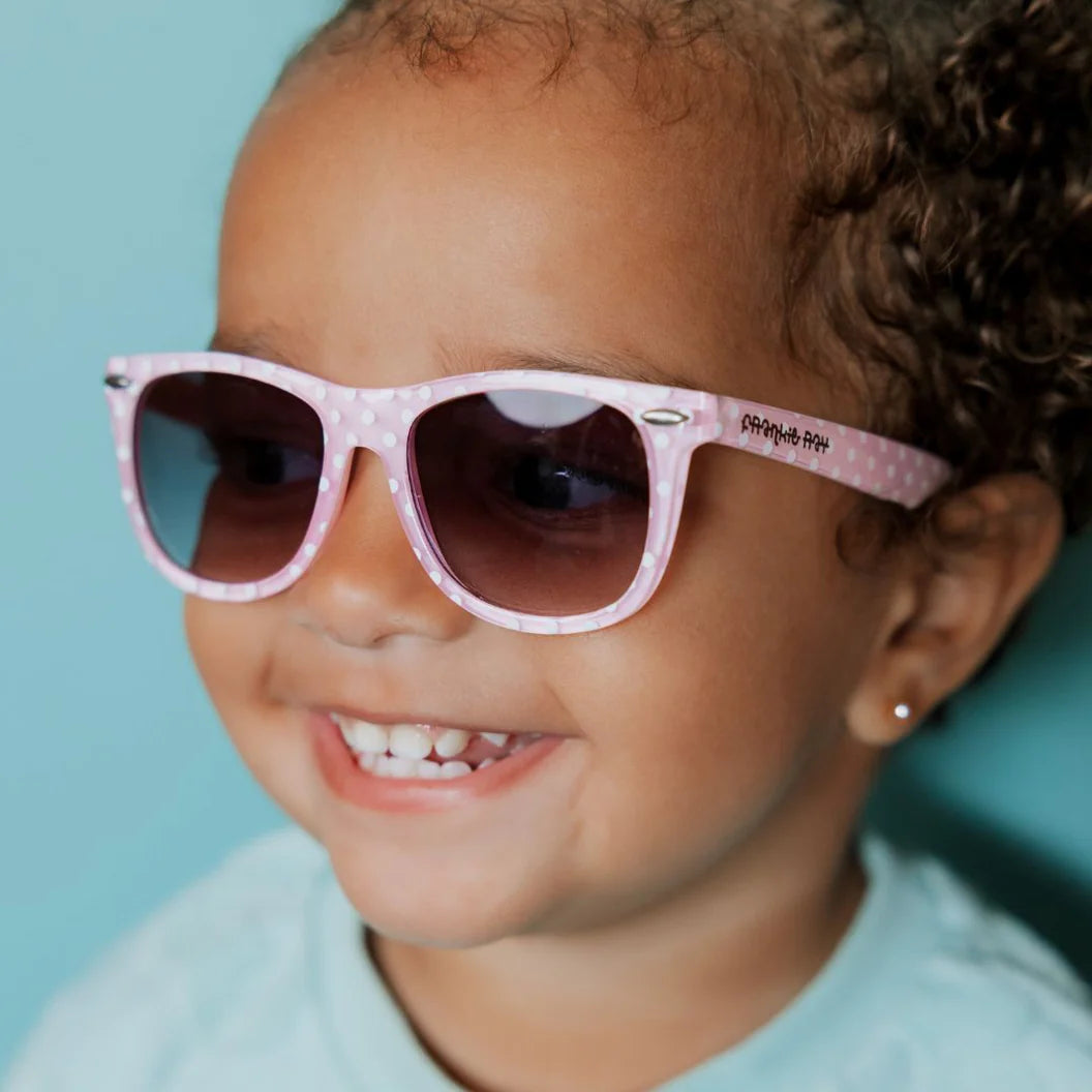 Minnie Gidget Sunglasses - Pink with White Spots (0-18 months)