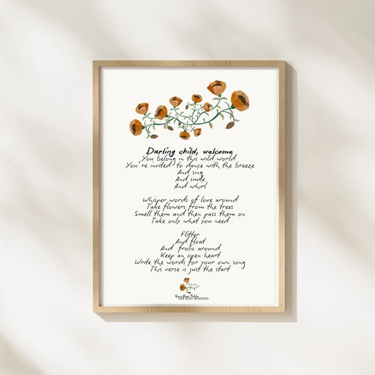 Darling Child, Welcome - Her Wild Whispers art print