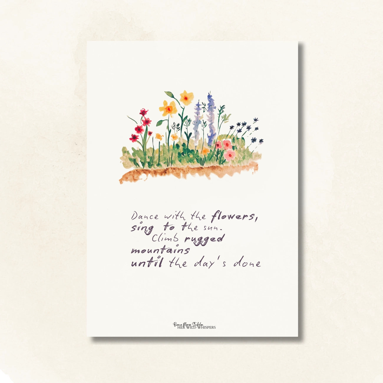 Dance With The Flowers - Her Wild Whispers art print