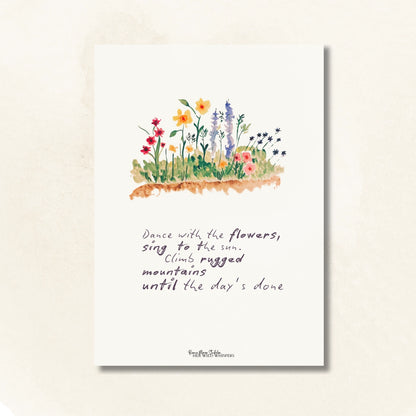 Dance With The Flowers - Her Wild Whispers art print