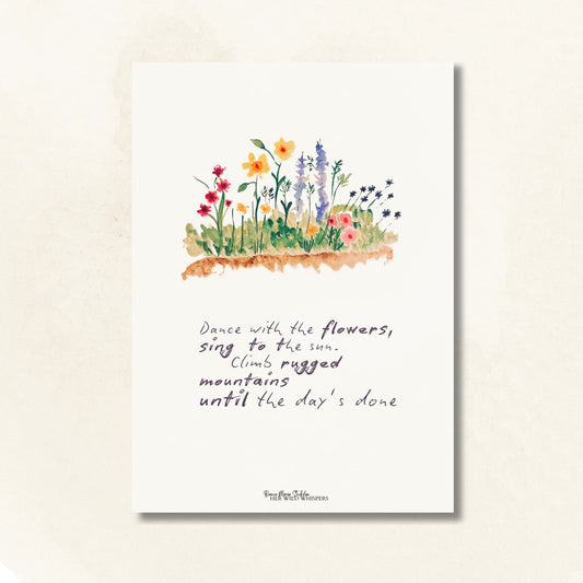 Dance With The Flowers - Her Wild Whispers art print