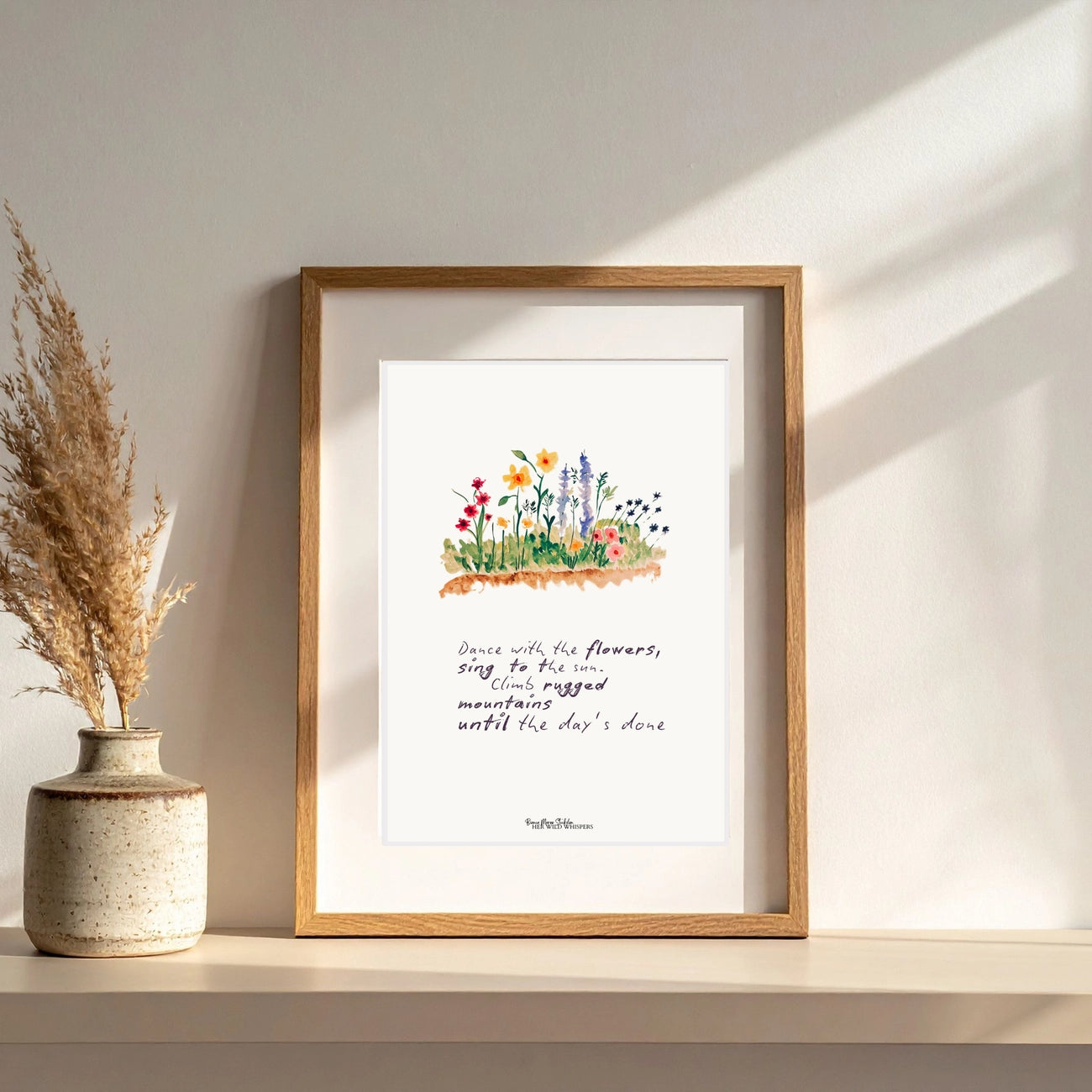 Dance With The Flowers - Her Wild Whispers art print