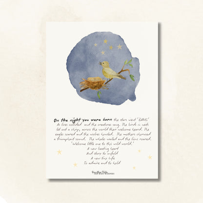 On The Night You Were Born - Her Wild Whispers art print