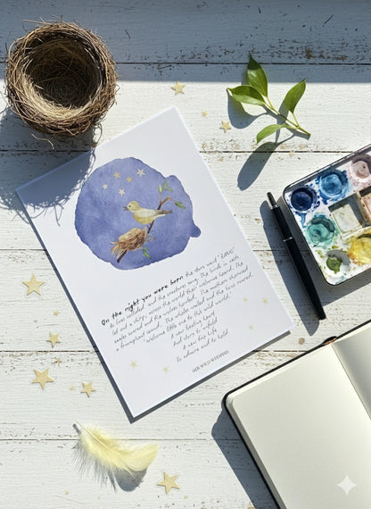 On The Night You Were Born - Her Wild Whispers art print