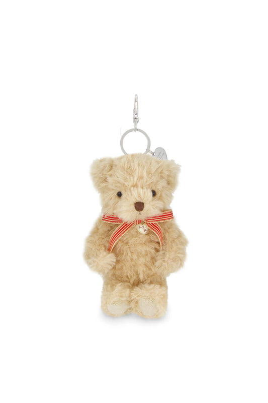 Snuggle Bunnies - Arthur Keychain with Red Stripe Bow