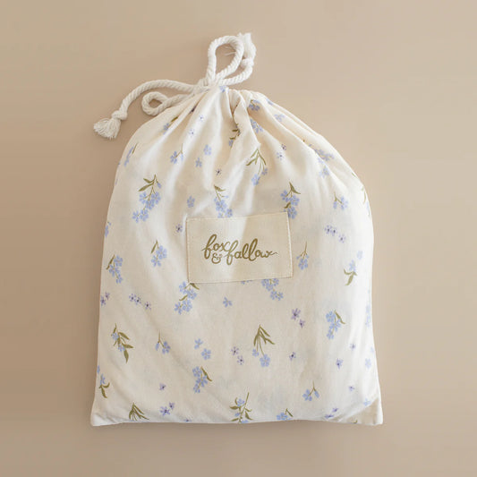 Forget Me Not Organic Fitted Cot Sheet