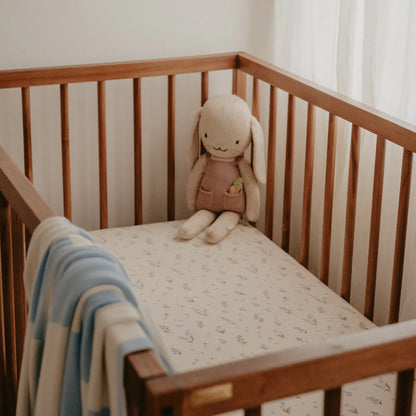 Forget Me Not Organic Fitted Cot Sheet