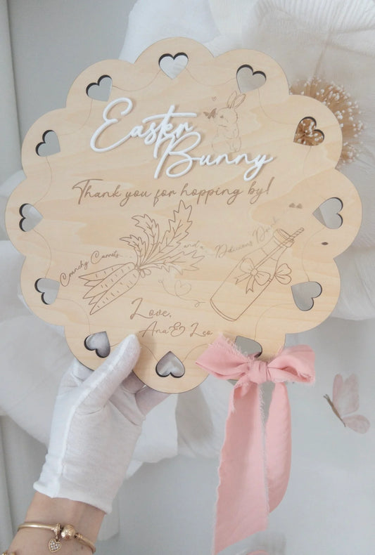 Easter Bunny Board - Sweet Scalloped Hearts