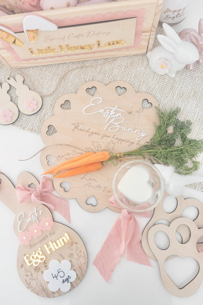 Easter Bunny Board - Sweet Scalloped Hearts