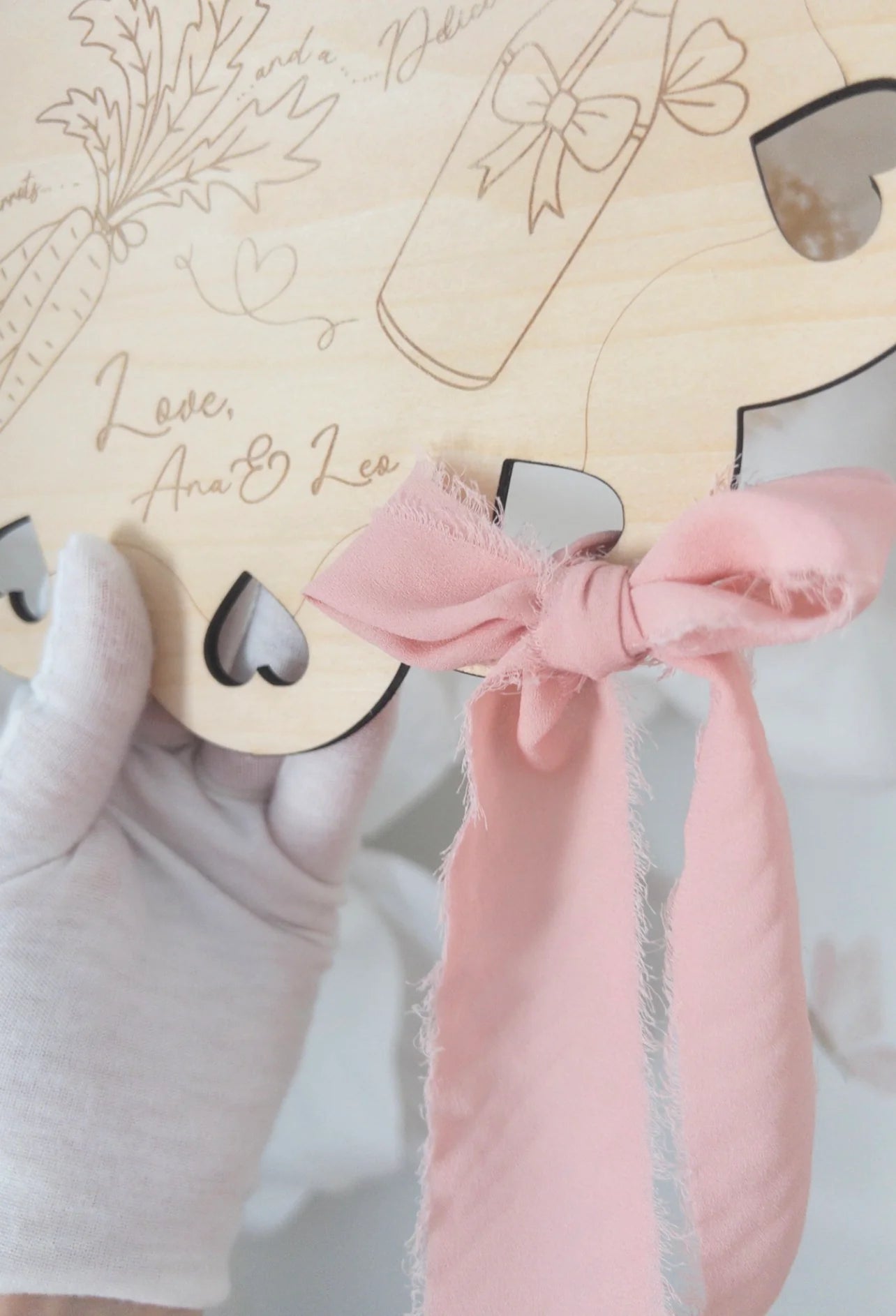 Easter Bunny Board - Sweet Scalloped Hearts