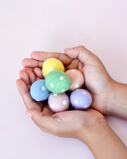 Felt Polka Dots Eggs (Set of 6)