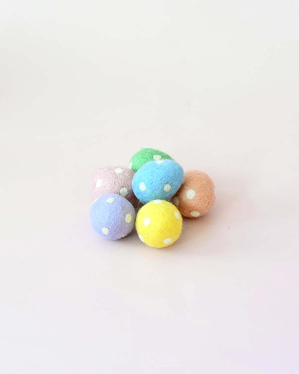 Felt Polka Dots Eggs (Set of 6)