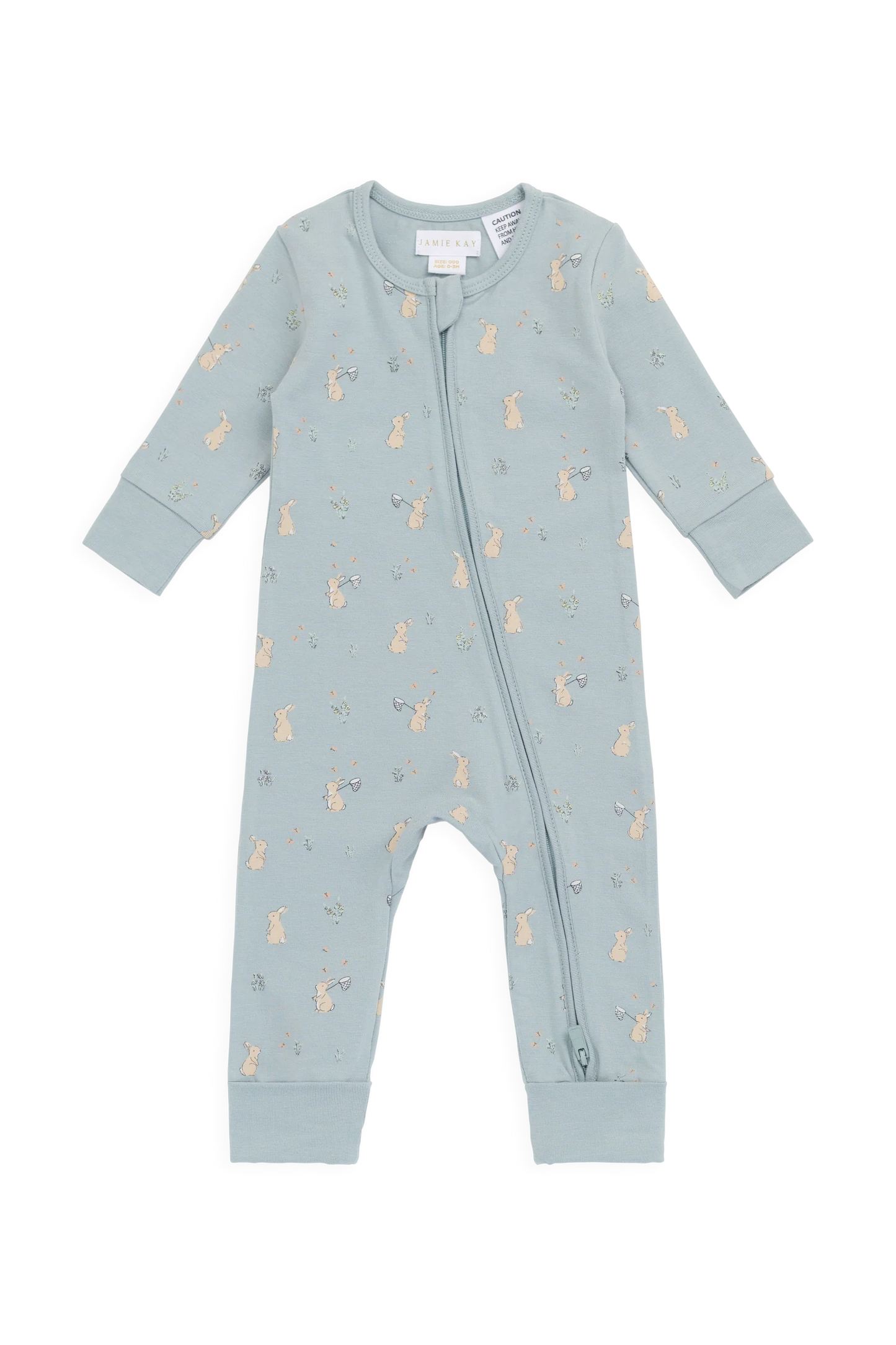 Jamie Kay Organic Cotton Frankie Onepiece - Lapin Jardin Blue