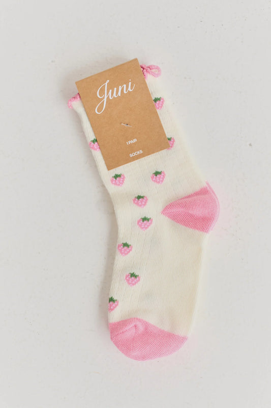 Berry Socks - Strawberry 2 - 4 Y