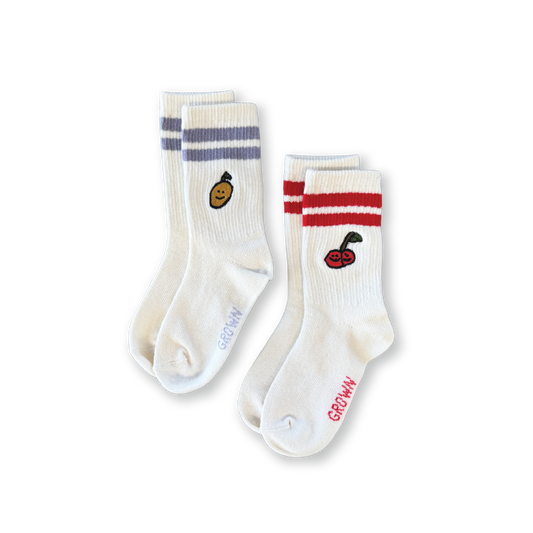 2-Pack Fruit Salad Cotton Socks - Milk