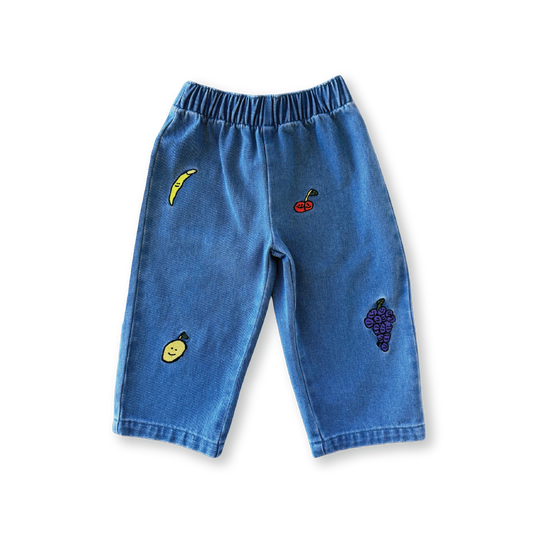 Organic Fruit Salad Denim Pants