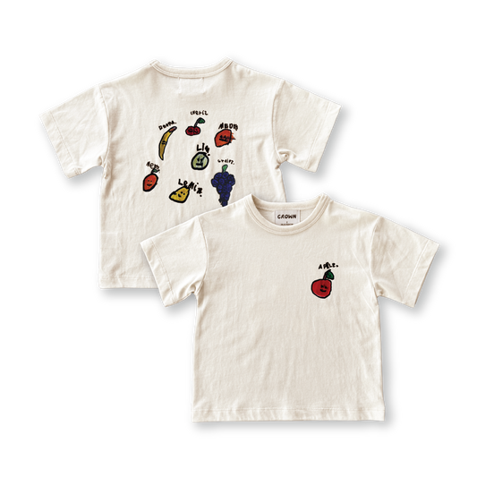 Organic Fruit Salad Tee - Milk