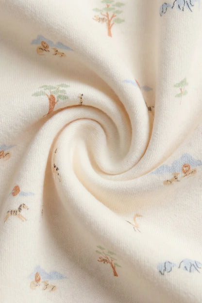 Organic Cotton Zip Onepiece - Savannah Animals Tofu