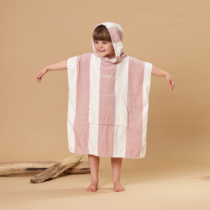 Hooded Towel - Blush Stripe