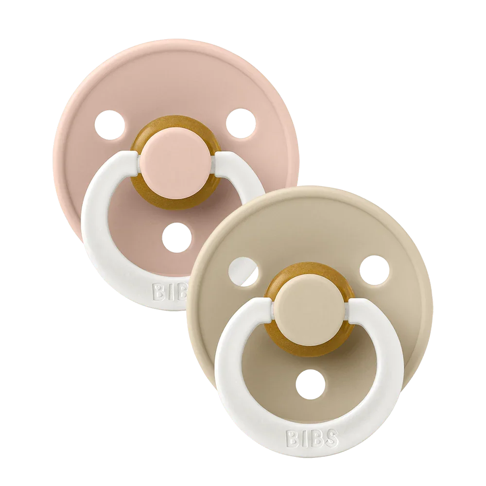 BIBS Anatomical Glow Pacifier - Blush/Vanilla