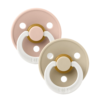 BIBS Anatomical Glow Pacifier - Blush/Vanilla