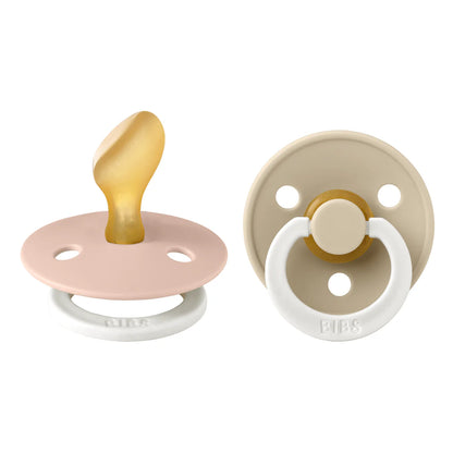 BIBS Anatomical Glow Pacifier - Blush/Vanilla