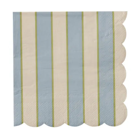 Carnival 20pk 3 Ply 33cm Napkin - Blue/Ivory