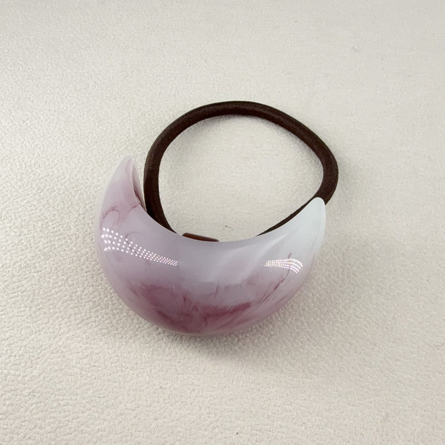 Curved Ponytail Hair Tie - Purple