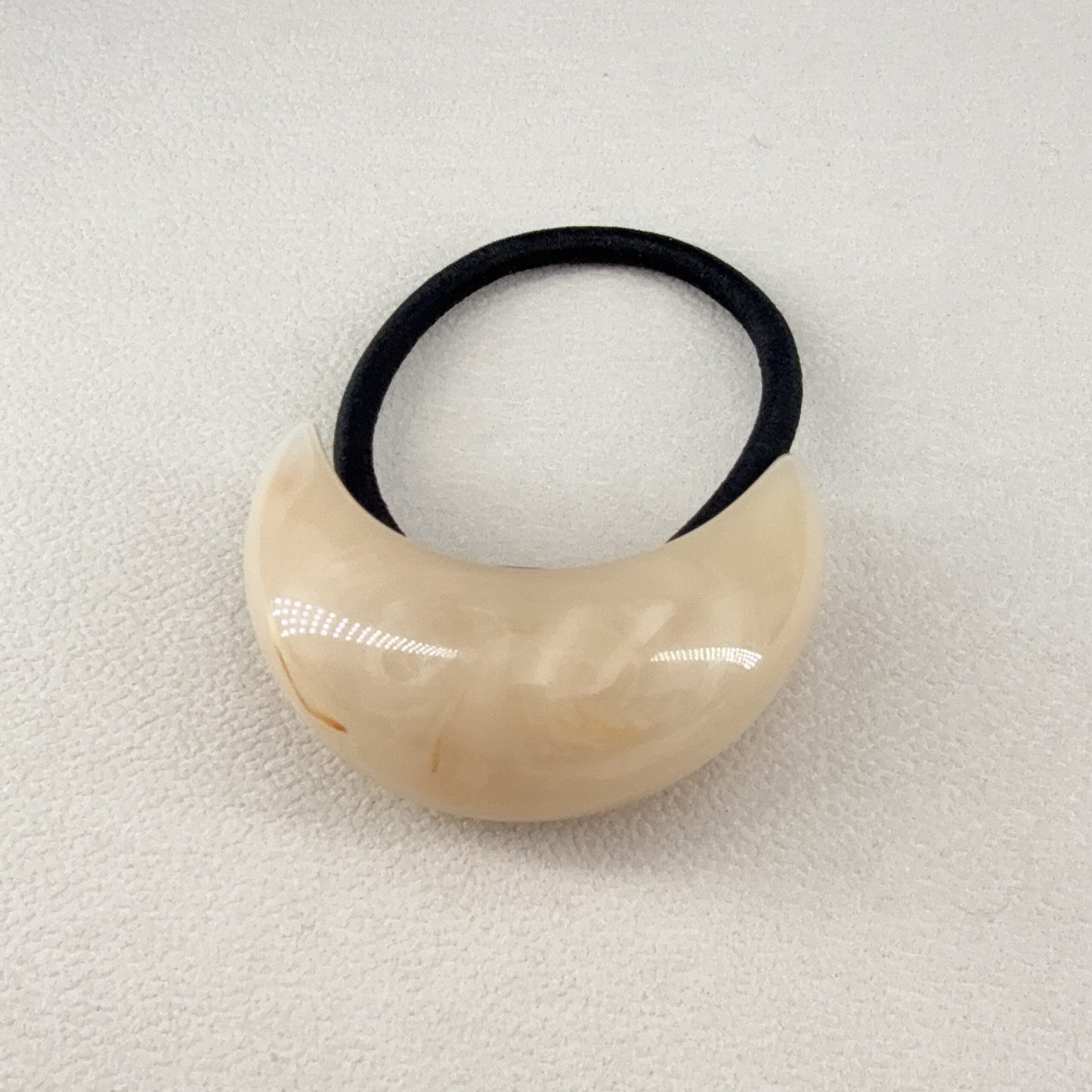 Curved Ponytail Hair Tie - Beige