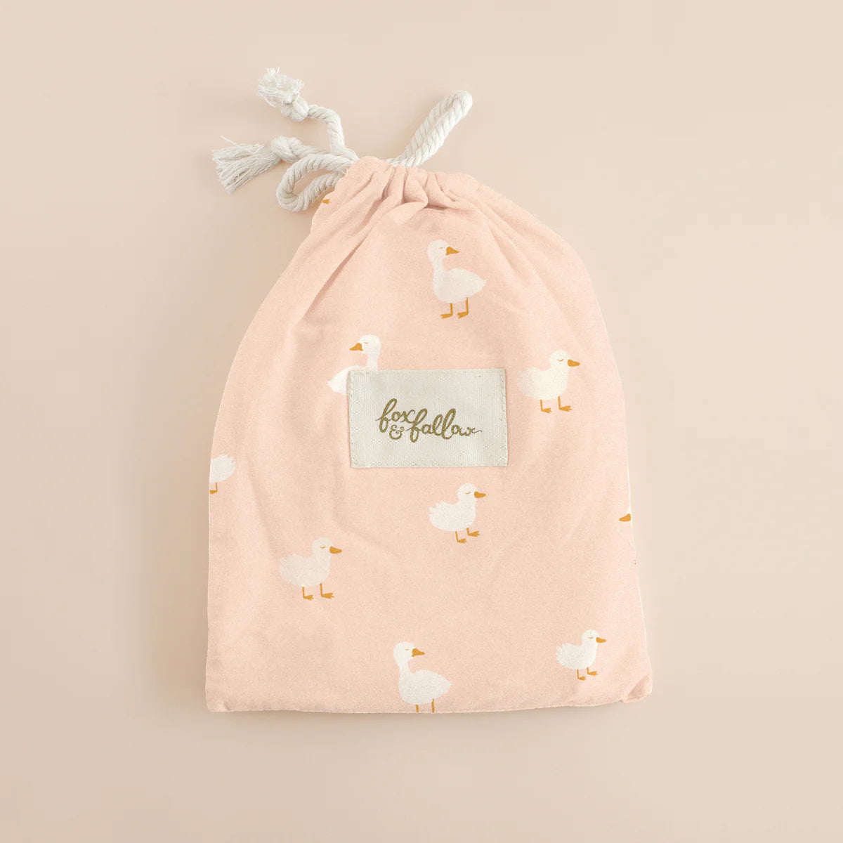 Pink Ducks Organic Fitted Bassinet Sheet/Change Pad Cover