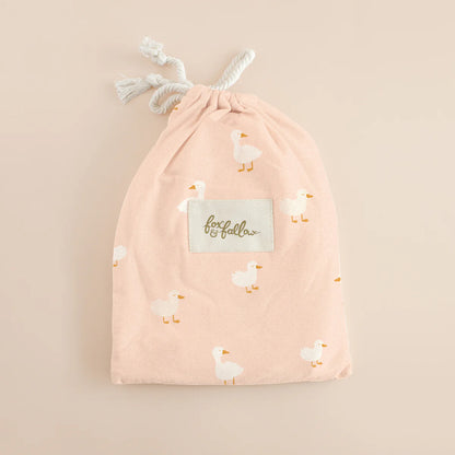 Pink Ducks Organic Fitted Bassinet Sheet/Change Pad Cover