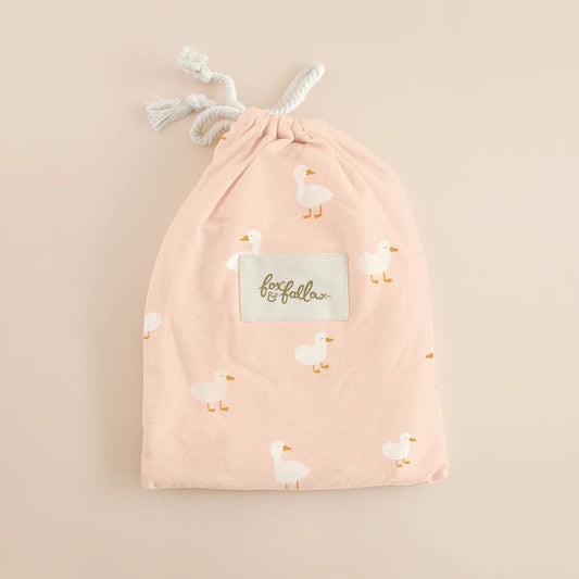 Pink Ducks Organic Fitted Bassinet Sheet/Change Pad Cover